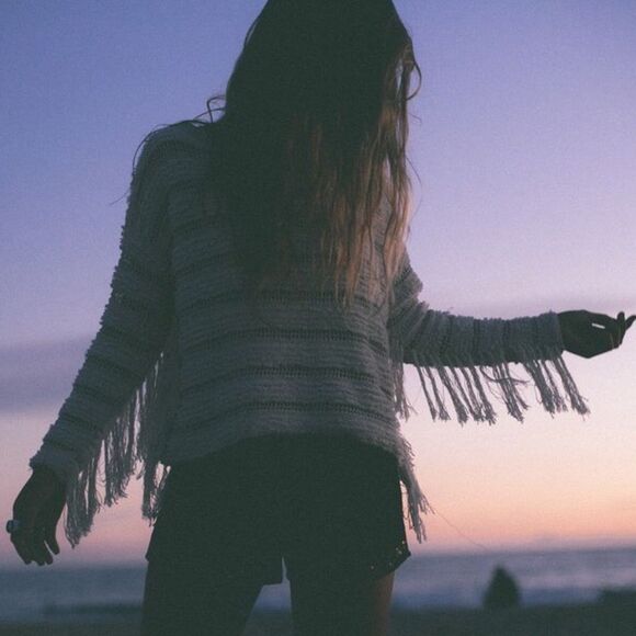 Amuse Society Kiera Fringe Sweater